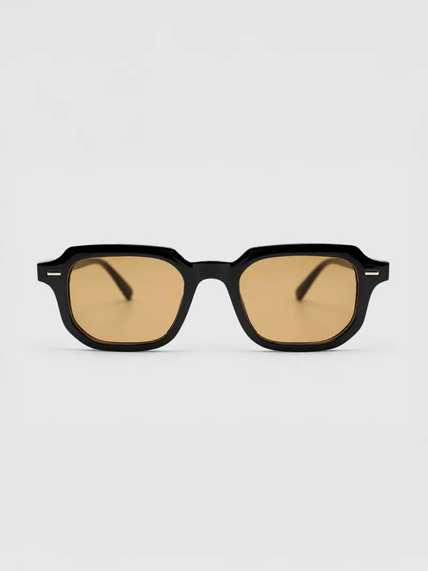 Óculos de Sol Lior Gianni Kavanagh Pretos com Lentes Castanhas