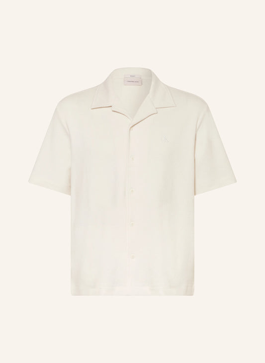 Camisa Creme Malha Waffle