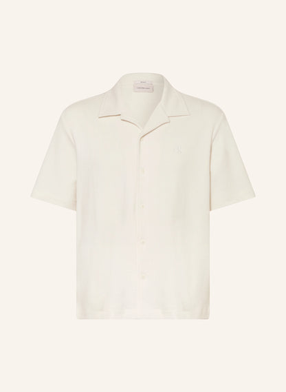 Conjunto Branco Waffle Camisa e Calção Calvin Klein