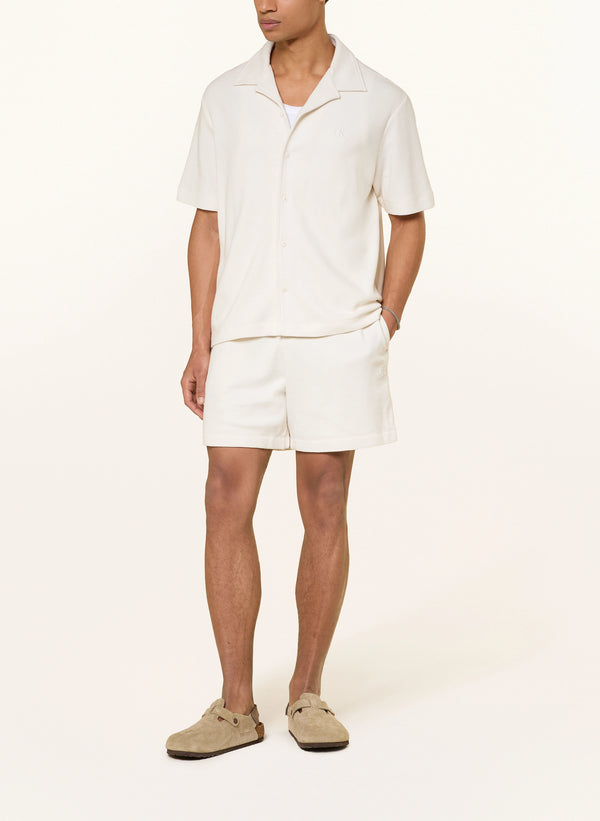 Conjunto Branco Waffle Camisa e Calção