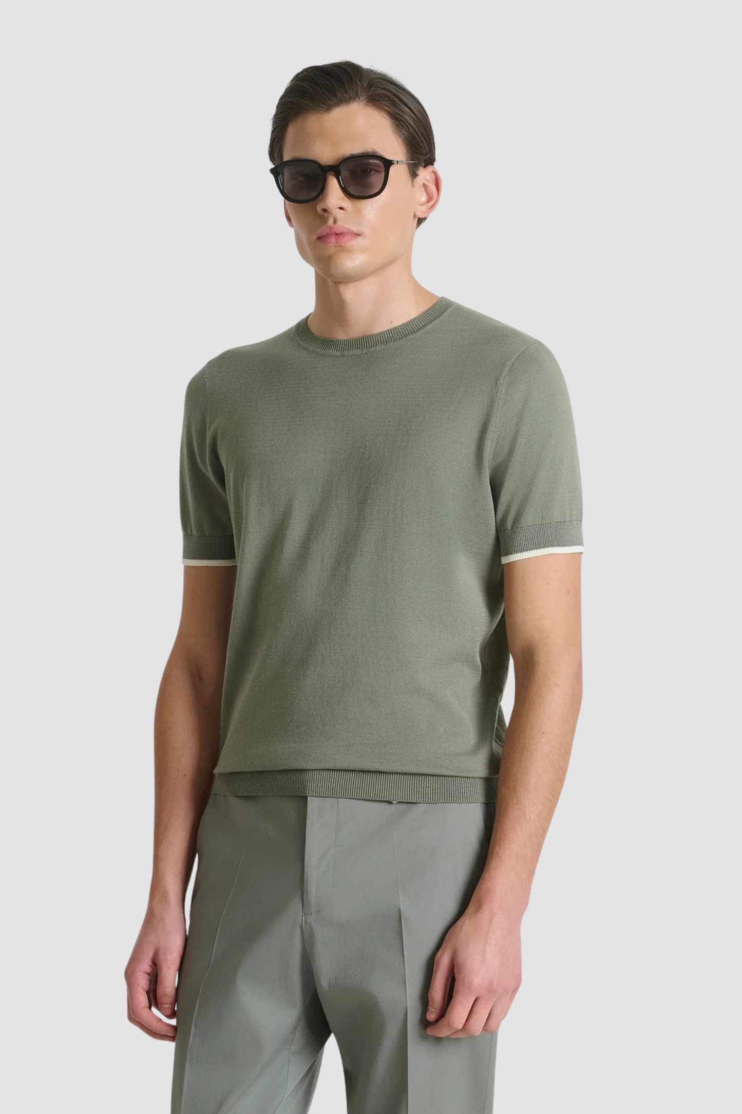 T-shirt de Malha Verde Antony Morato