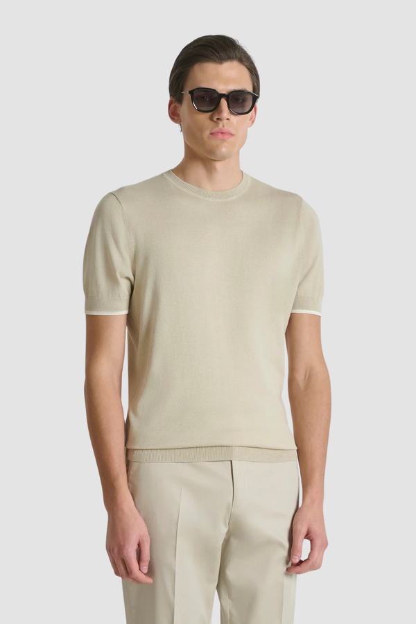 T-shirt de Malha Bege