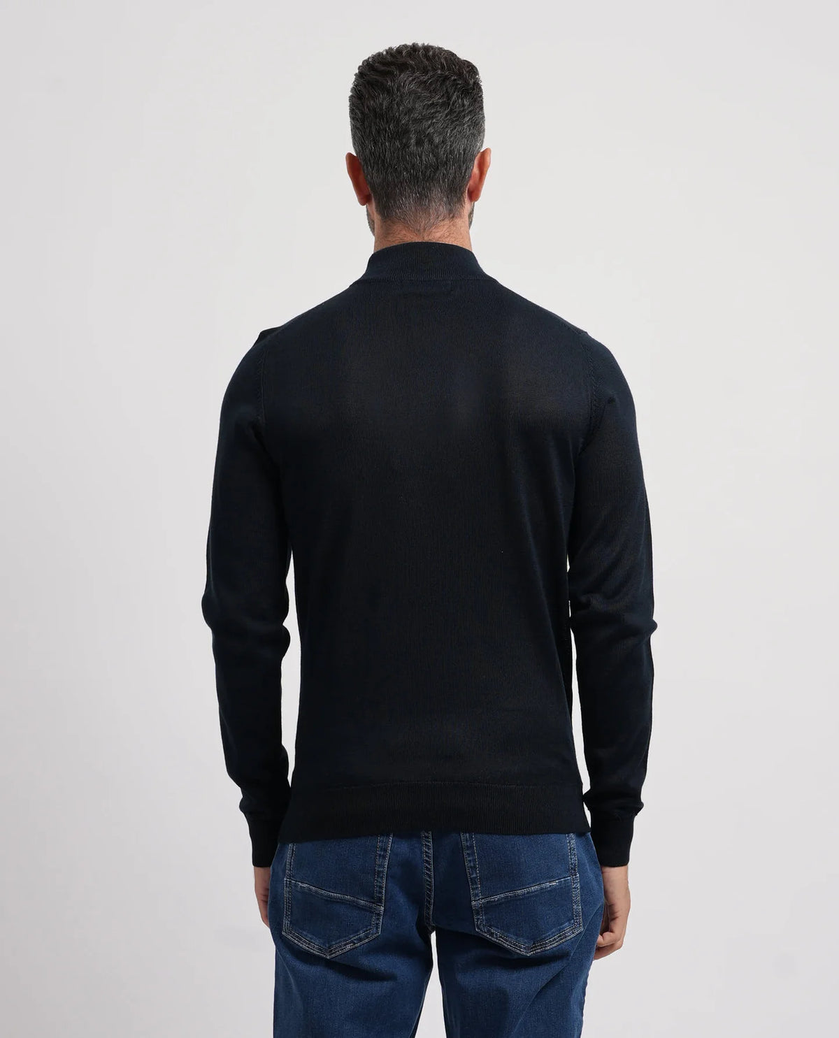 Camisola Meia Gola Azul Lã Merino Yes Zee Yes Zee