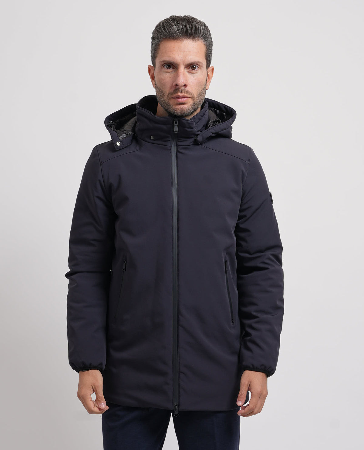 Casaco Parka com Capuz Yes Zee Azul Yes Zee