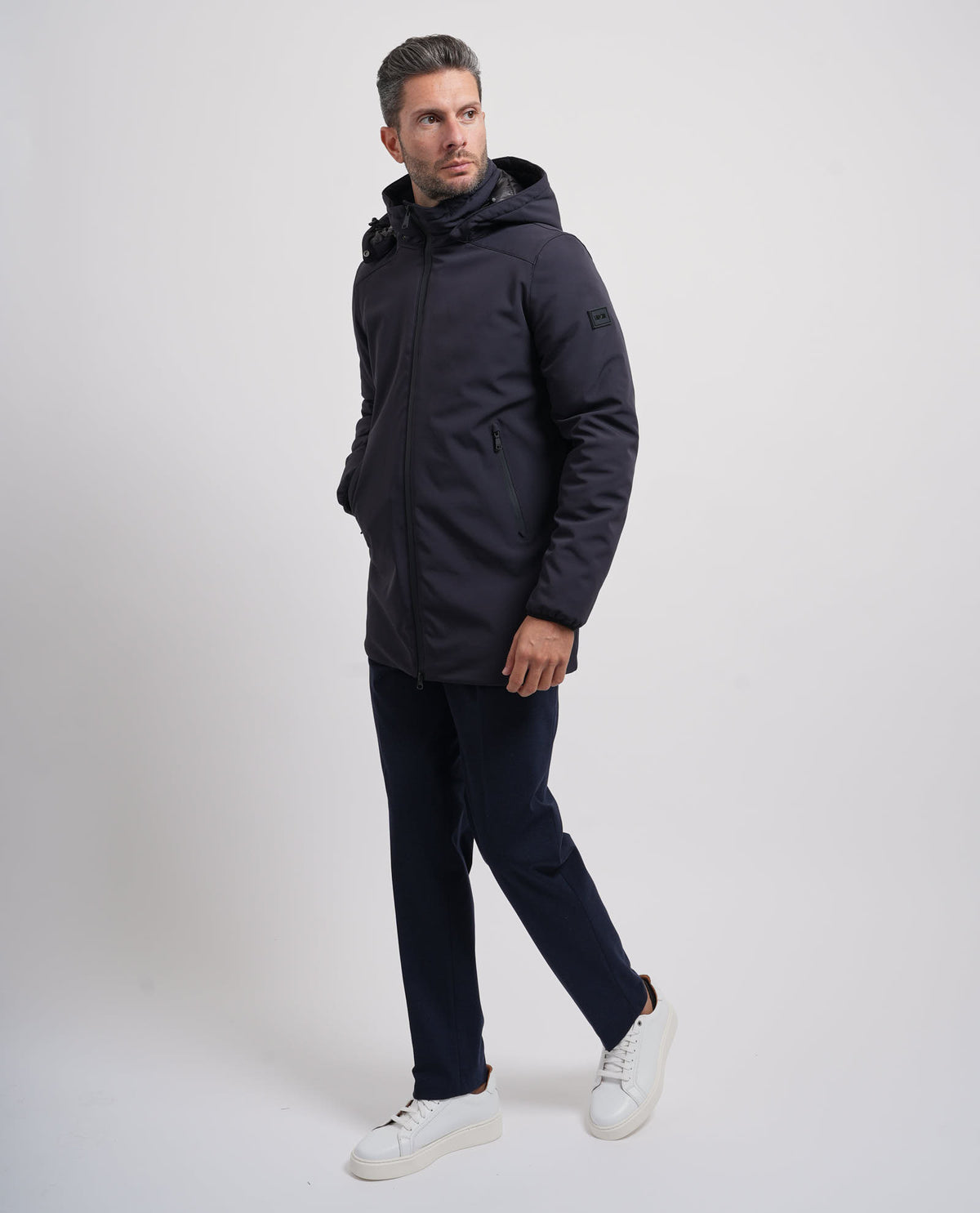 Casaco Parka com Capuz Yes Zee Azul Yes Zee