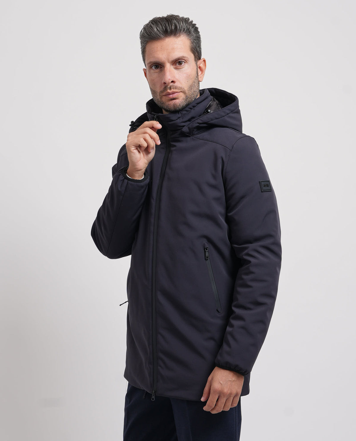 Casaco Parka com Capuz Yes Zee Azul Yes Zee