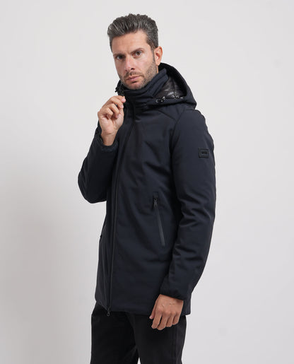 Casaco Parka com Capuz Yes Zee Azul Yes Zee