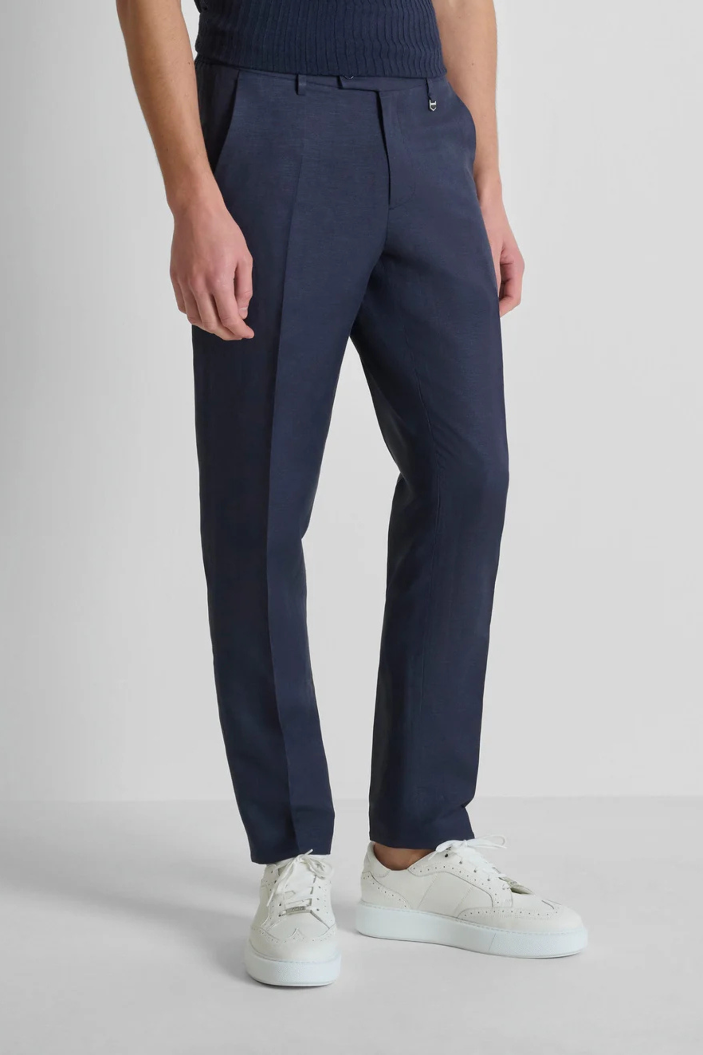 Calça de Fato Azul em Linho Antony Morato
