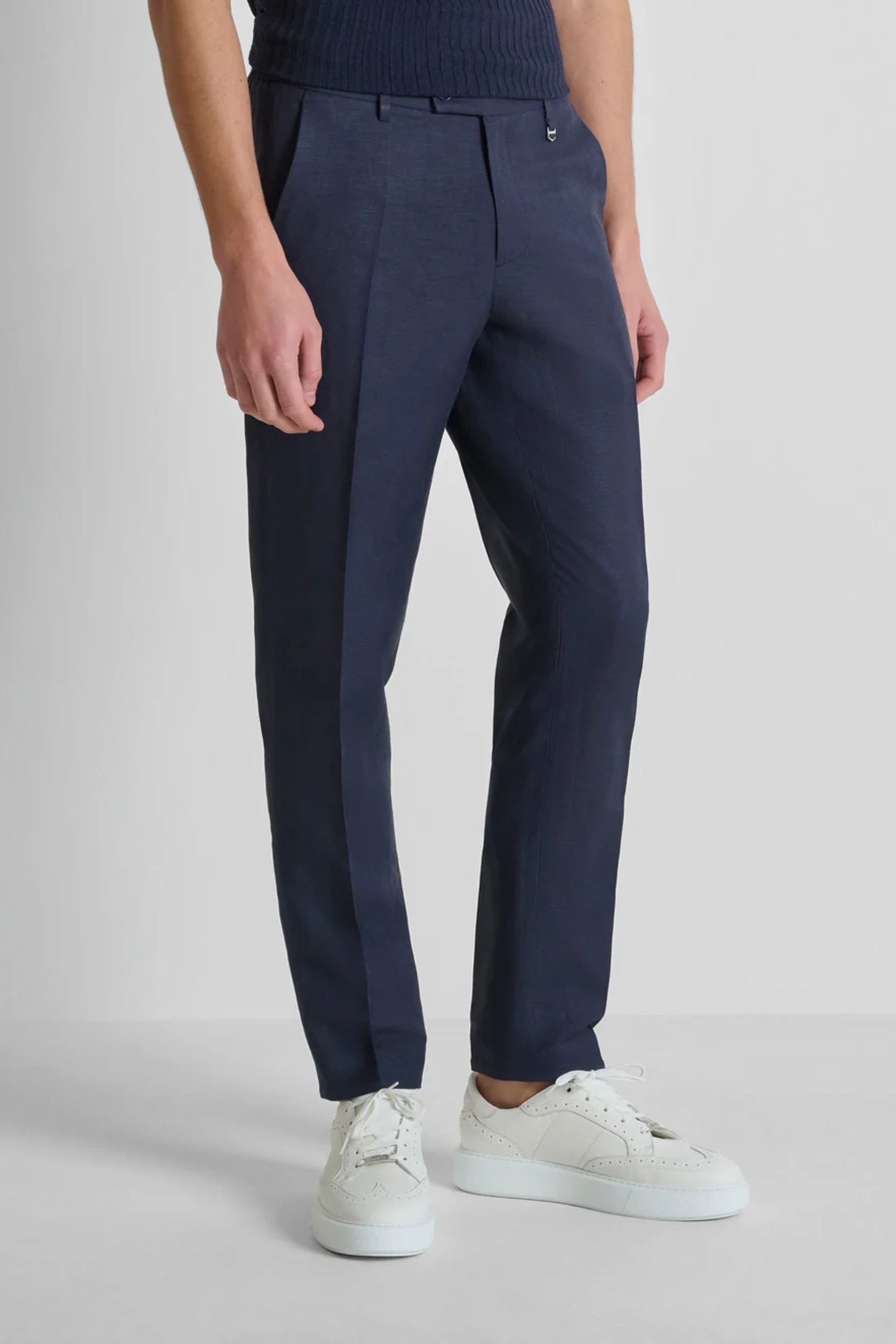 Calça de Fato Azul em Linho Antony Morato