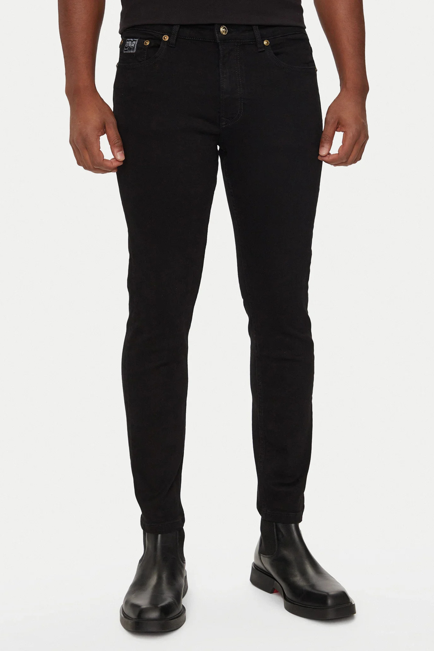 Calças De Ganga Versace Jeans Couture Pretas FW24