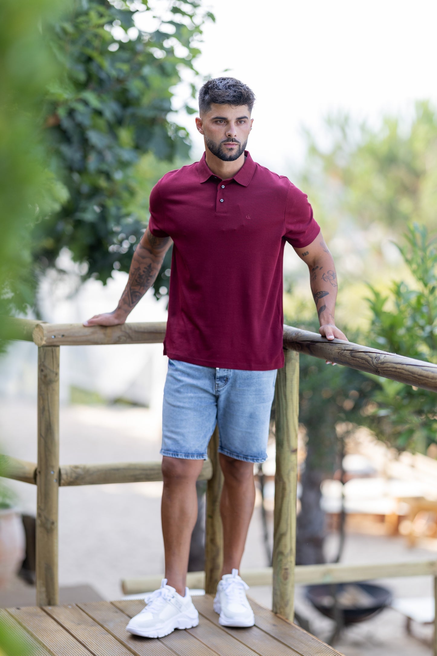 Polo Bordô Calvin Klein FW25