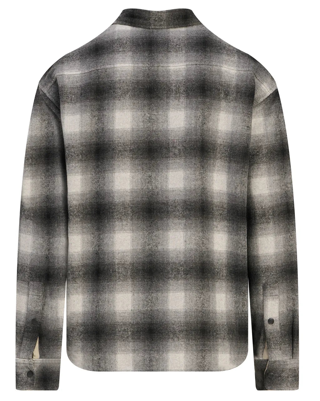 Sobrecamisa Replay Preta e Cinzenta com Padrão de Xadrez Replay