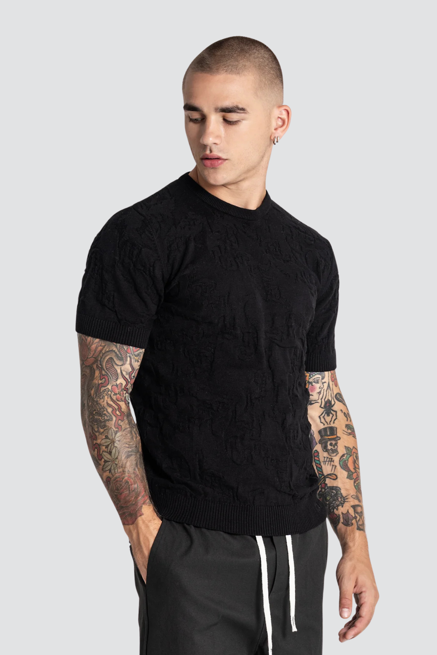 T-shirt Preta Gianni Kavanagh SS26
