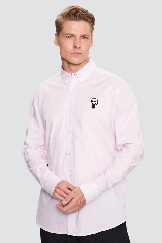 Camisa rosa con logo estampado de Karl Lagerfeld