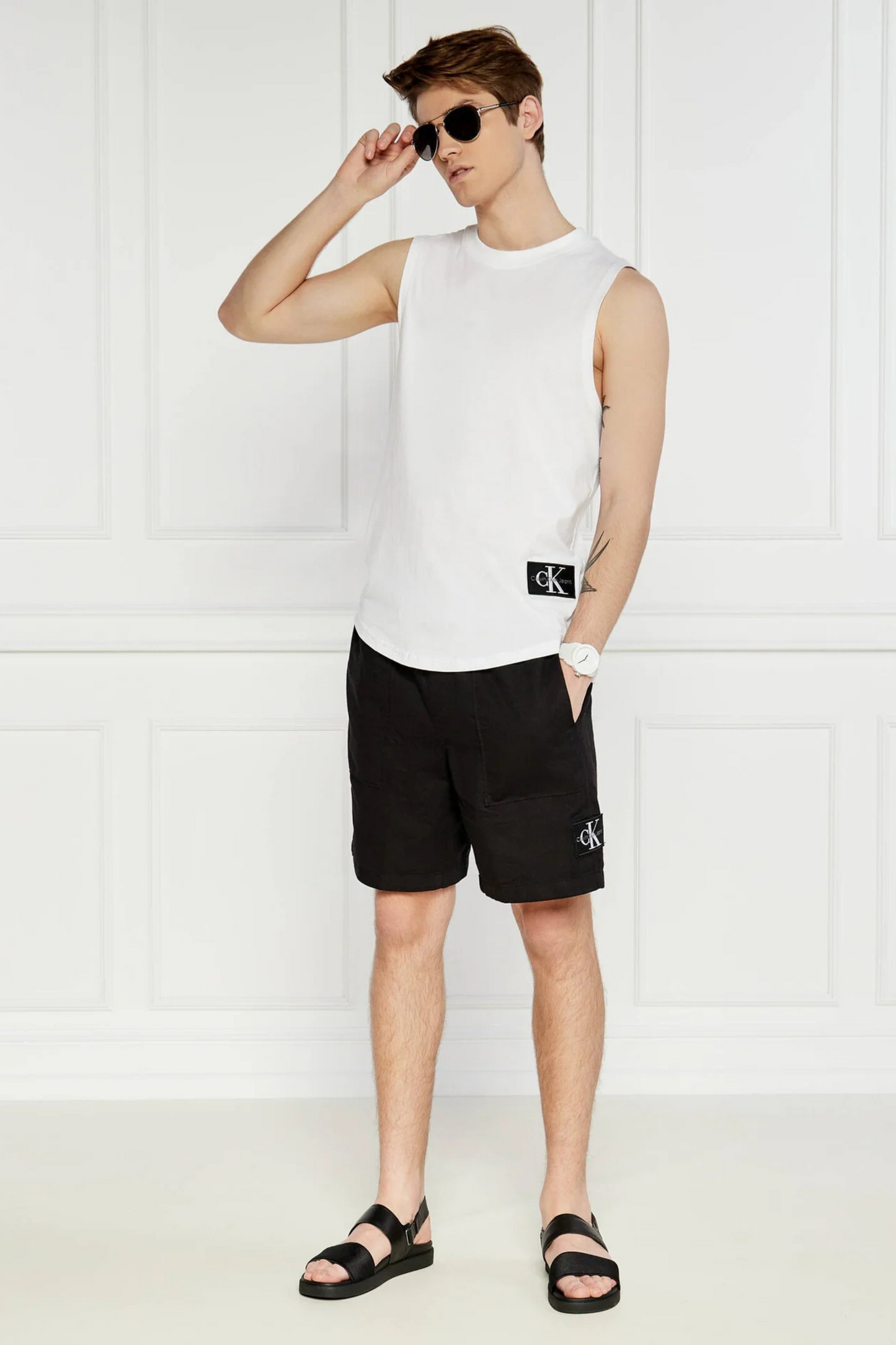 Calção Linho Preto Calvin Klein SS24