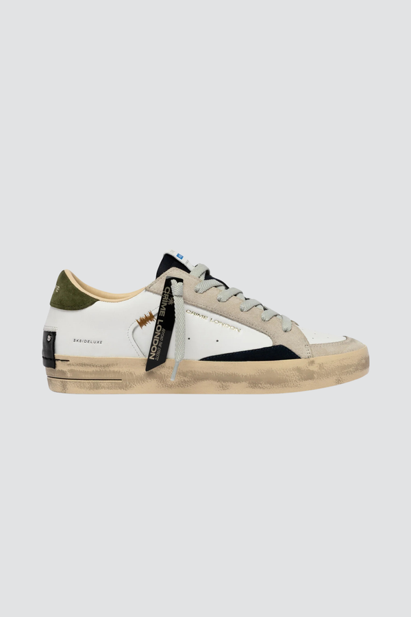 Sapatilha Branca e Verde Crime London SS26