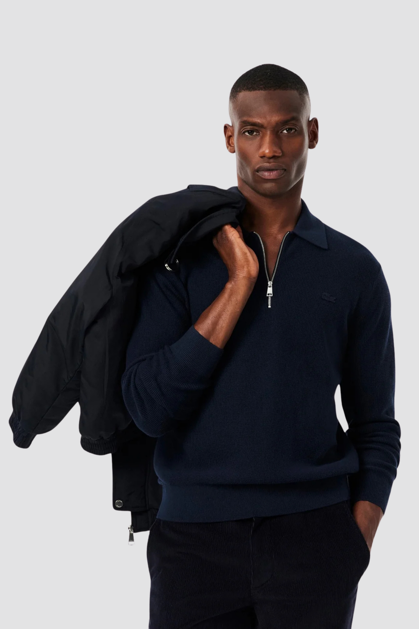 Polo Malha Azul Marinho Lacoste FW25