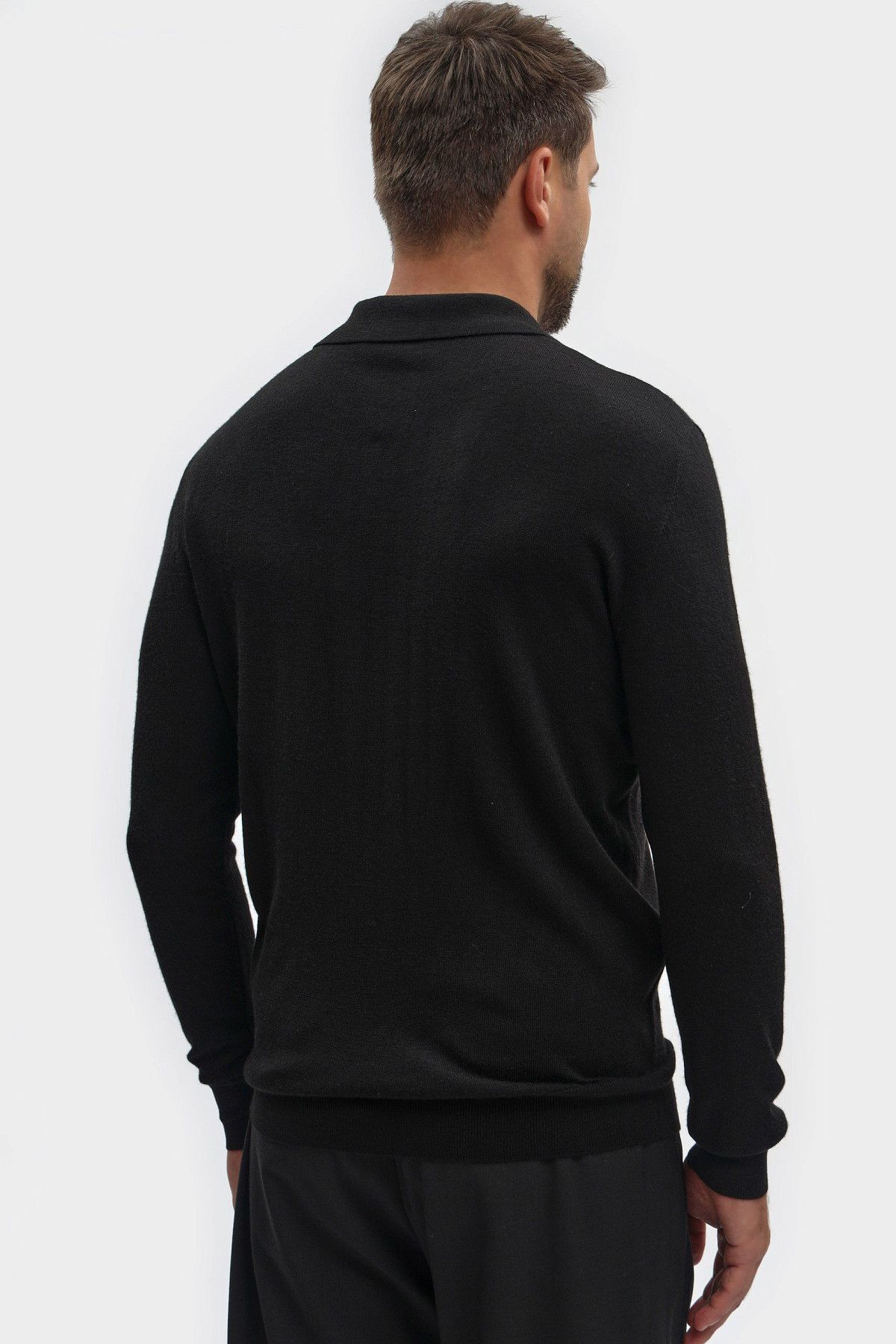Polo de Malha Bikkembergs de Lã Preto Bikkembergs
