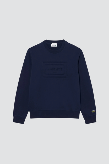 Camisola Azul Marinho Logo Embossed Lacoste