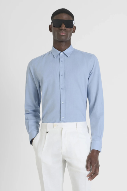 Camisa Linho Azul Claro Antony Morato