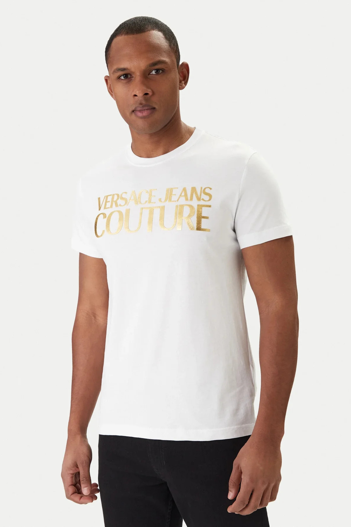 T-shirt Branca Logo Dourado