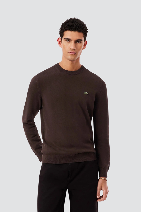 Camisola de Malha Castanha Lacoste SS26