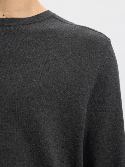 Camisola de Malha Cinza Escura Selected FW25 Selected