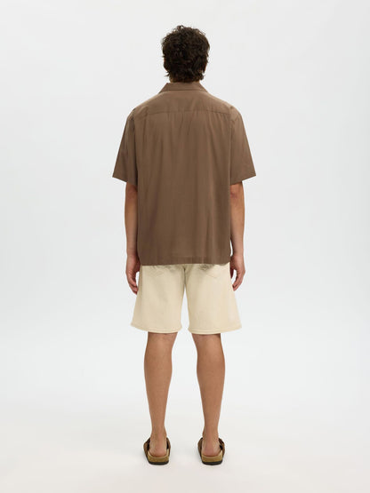 Camisa Castanha Relaxed Fit Selected