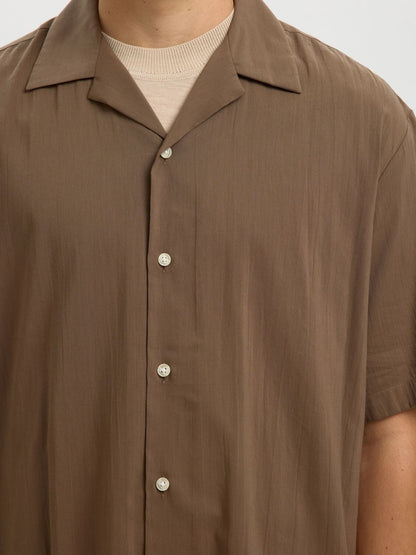 Camisa Castanha Relaxed Fit Selected