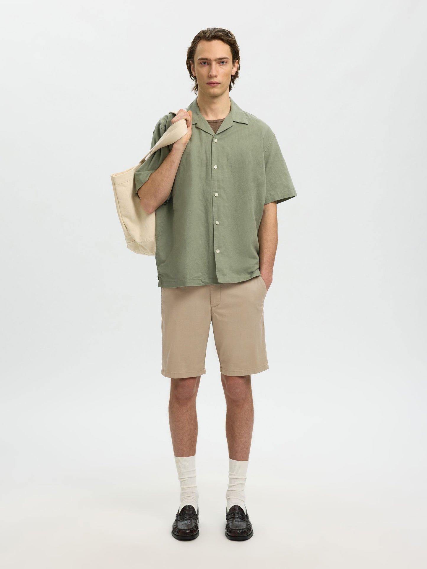 Calção Chino Taupe Selected SS26