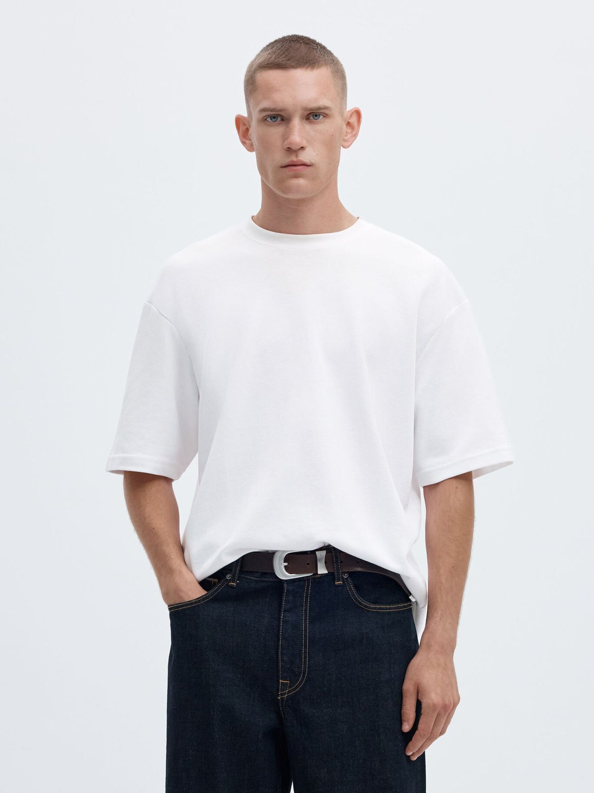 T-shirt Básica Selected Branca Selected