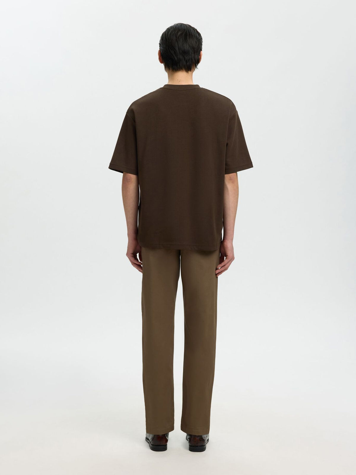 T-shirt Básica Selected Castanha Selected