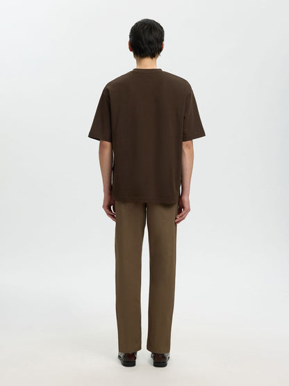 T-shirt Básica Selected Castanha Selected