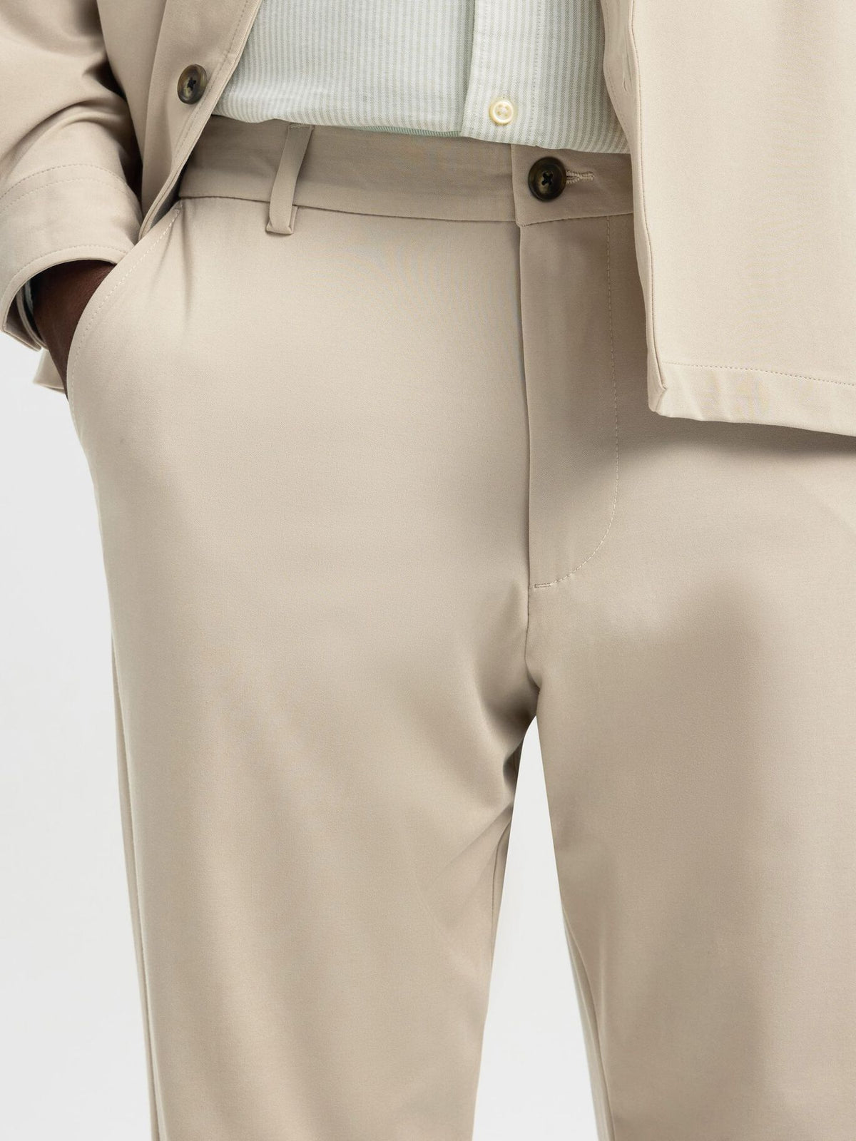 Calças Slim-Fit Selected Beges Selected