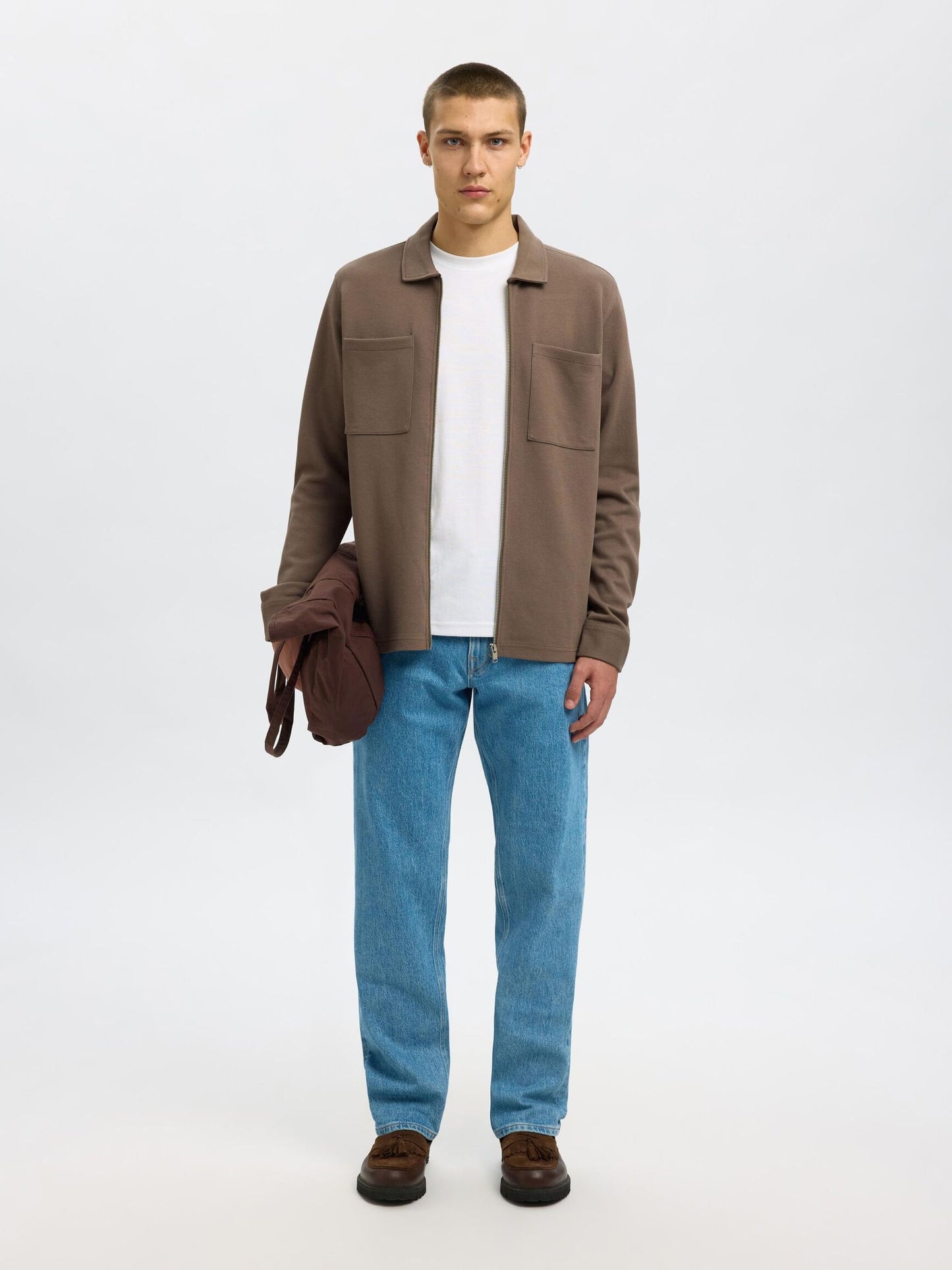 Casaco Castanho Selected FW25