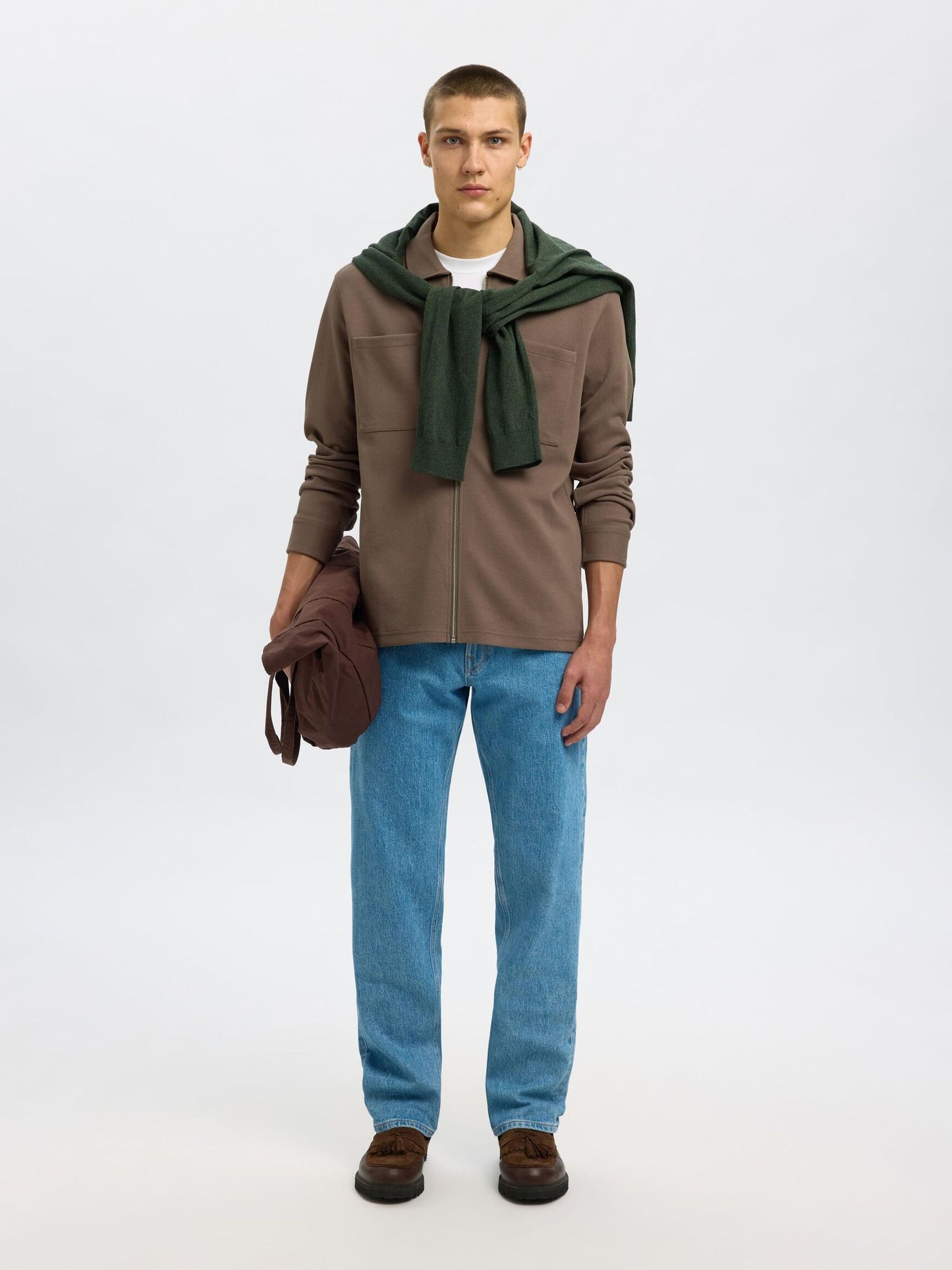 Casaco Castanho Selected FW25