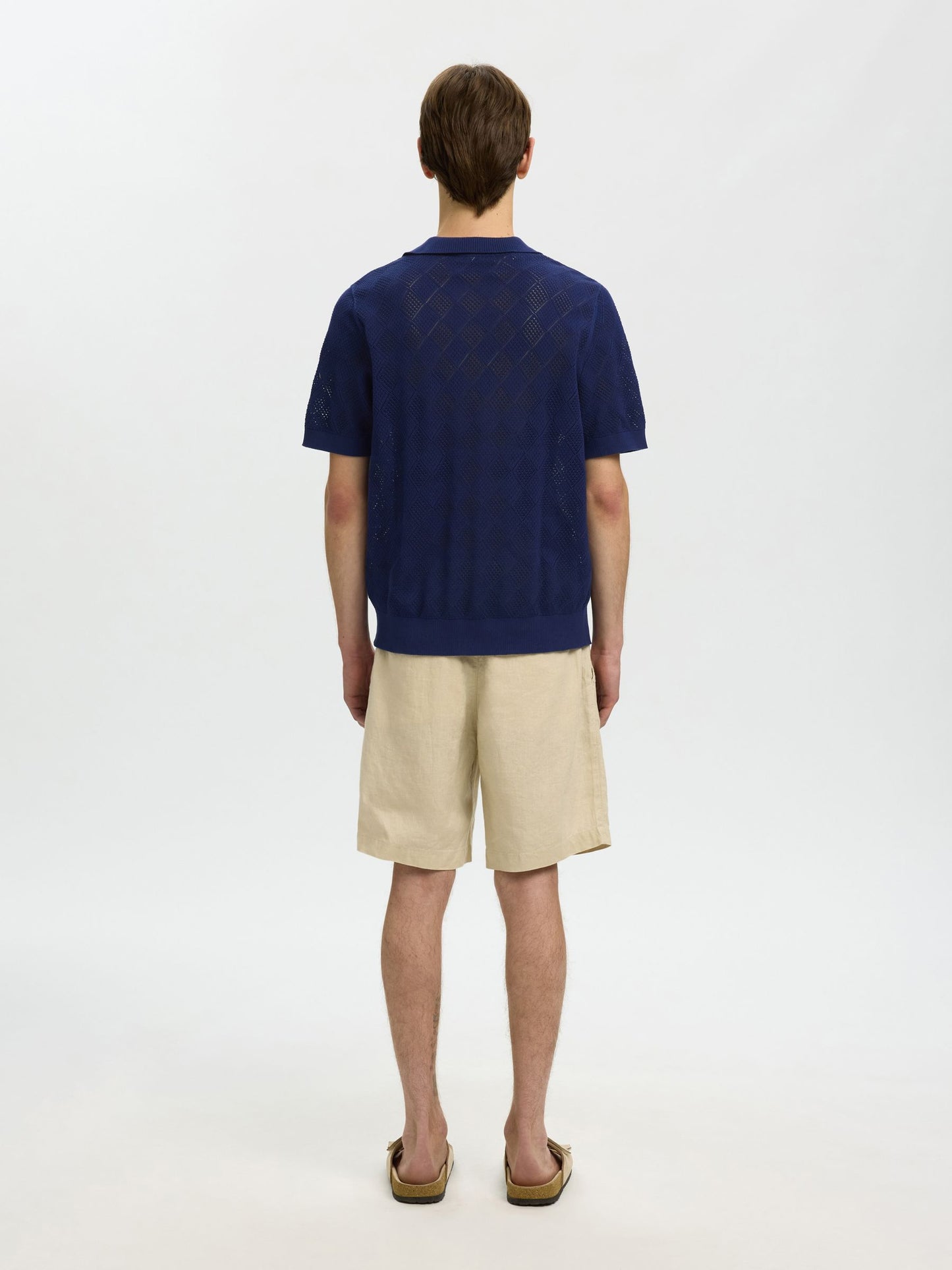 Polo de Malha Azul