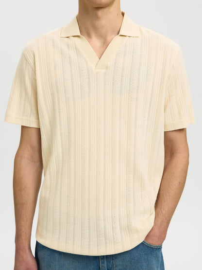 Polo Bege de Malha Selected