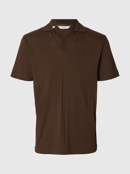 Polo Castanho de Malha Selected