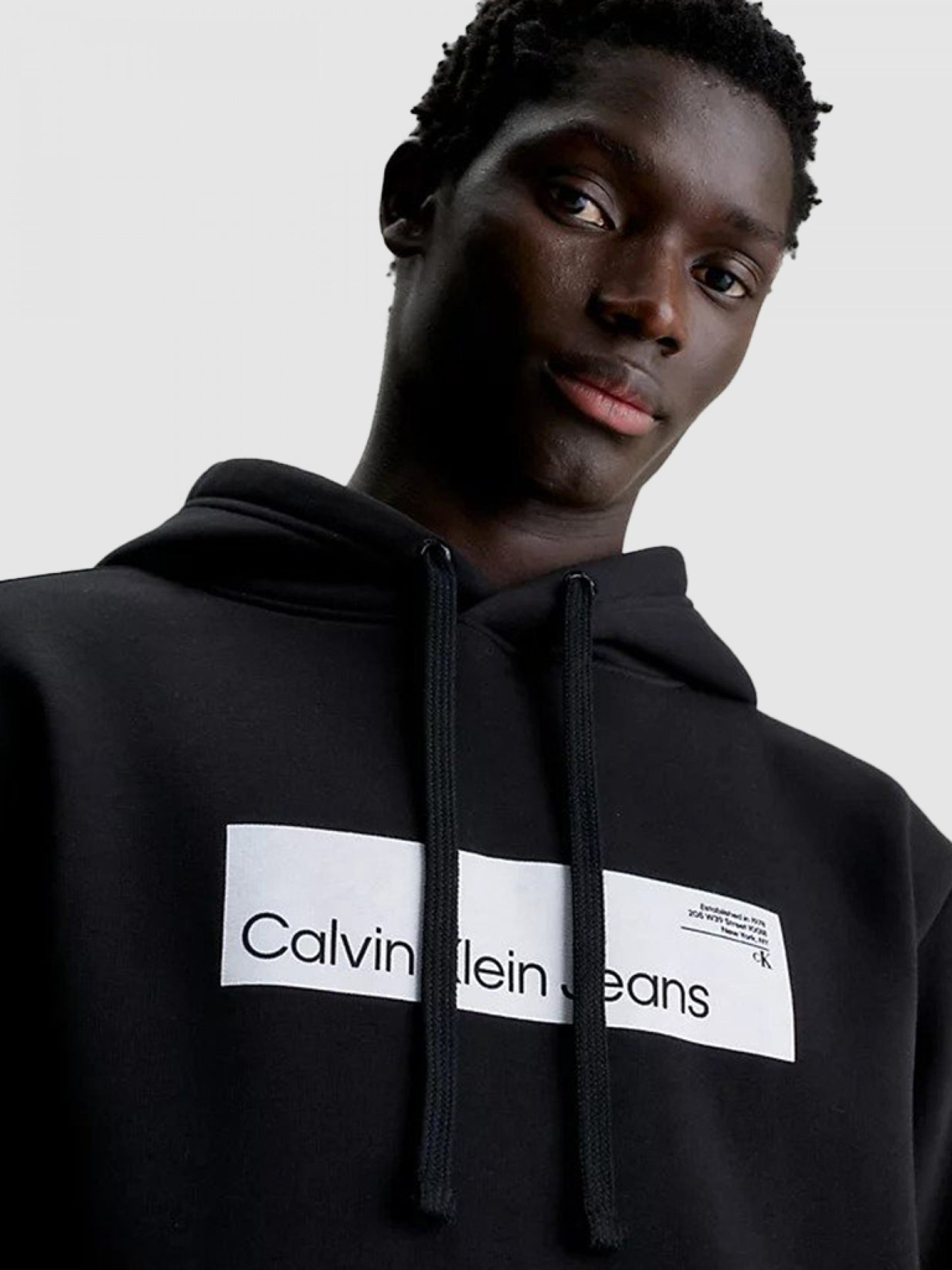 Sweatshirt Homem Logo Calvin Klein Preto FW23