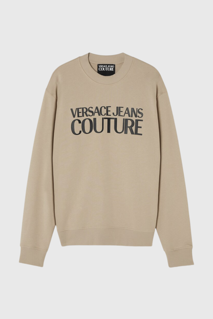 Sweatshirt Bege com Logótipo Versace Jeans Couture