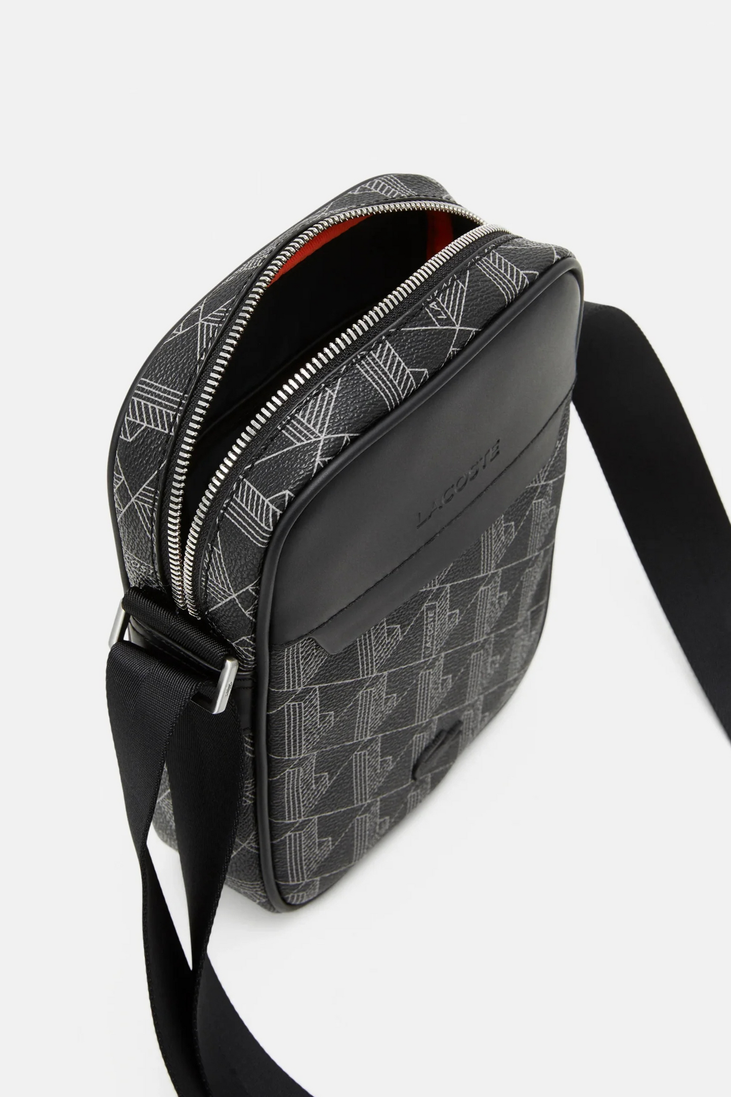 Bolsa Tiracolo Lacoste Preta e Cinza SS25