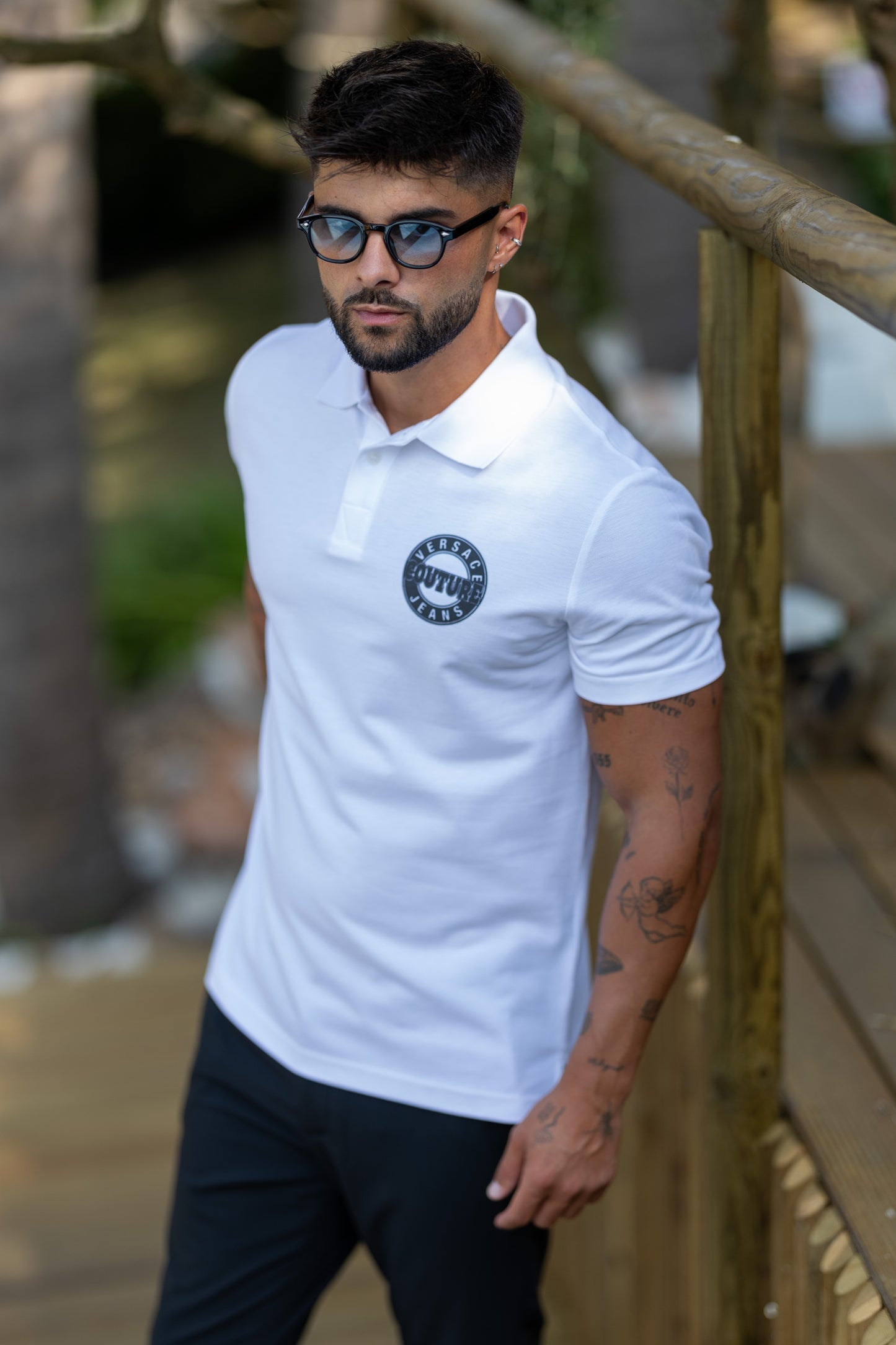 Polo Branco Versace Jeans Couture FW25