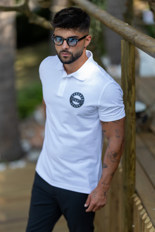 Polo Branco Versace Jeans Couture FW25