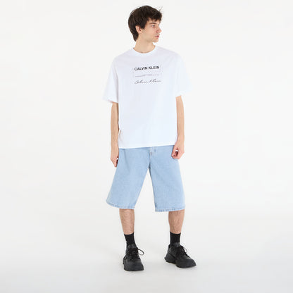T-shirt Branca Jersey de algodão Calvin Klein