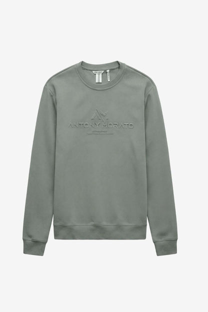 Sweatshirt Verde com Estampa Alto Relevo Antony Morato