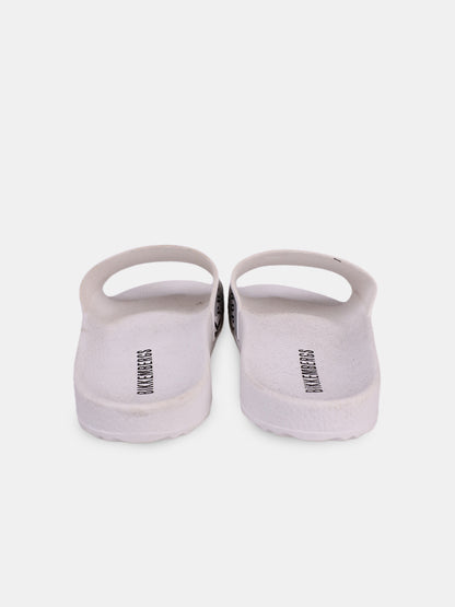 Chinelo Branco e Preto FW24 Bikkembergs
