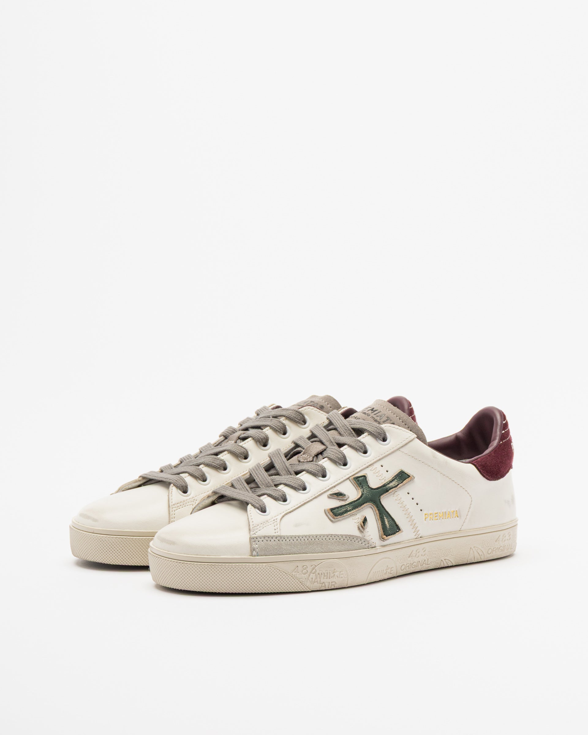 Sapatilhas Off White e Bordeaux Premiata