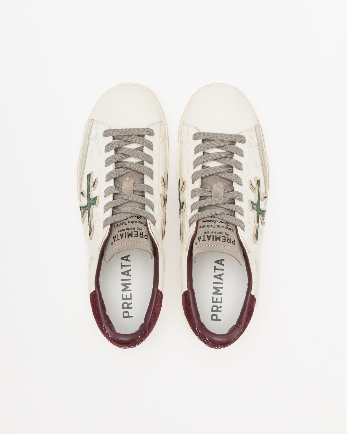 Sapatilhas Off White e Bordeaux Premiata