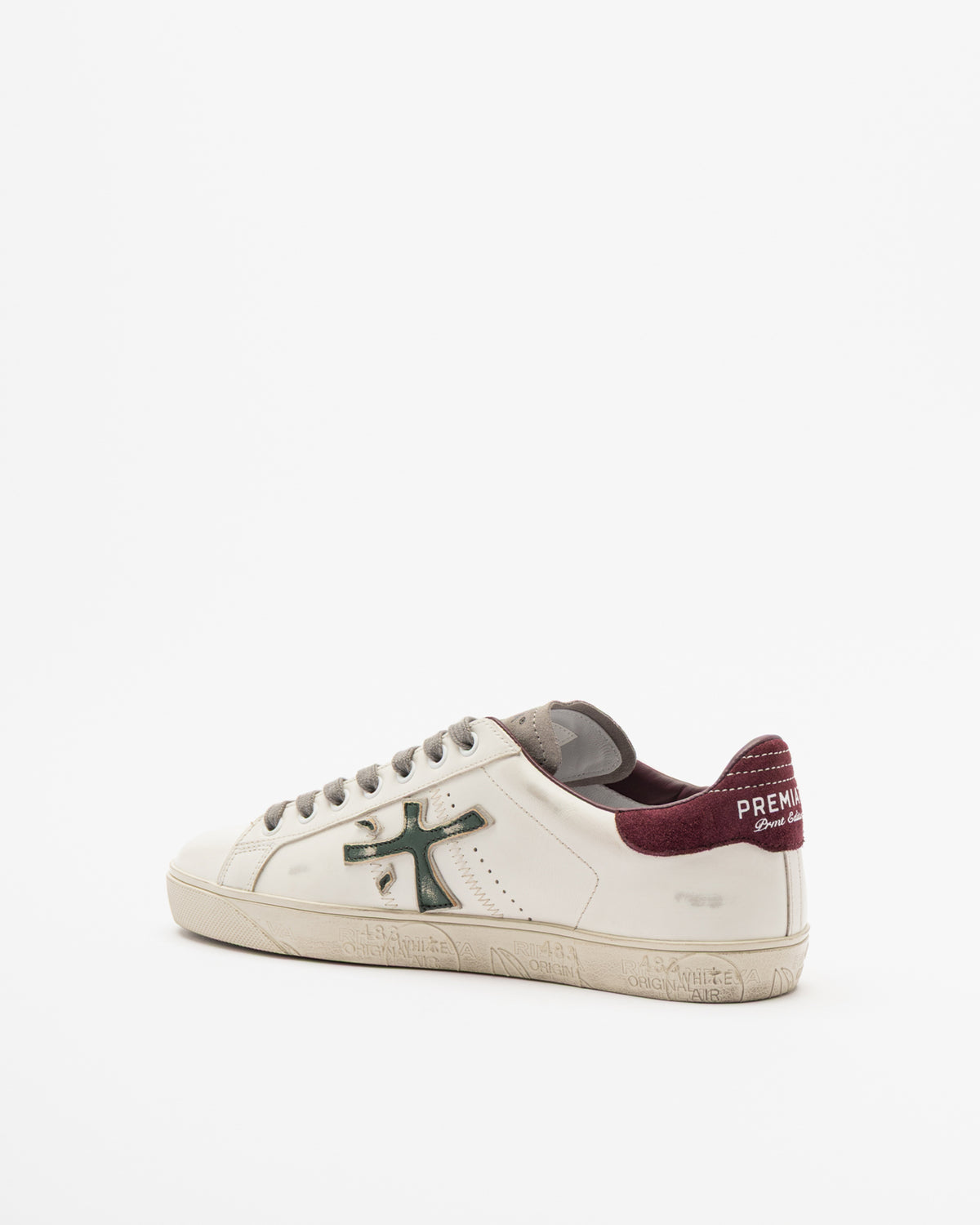 Sapatilhas Off White e Bordeaux Premiata